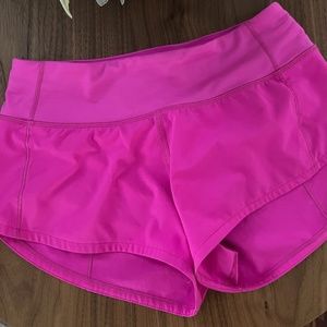 Lululemon RARE POW PINK shorts